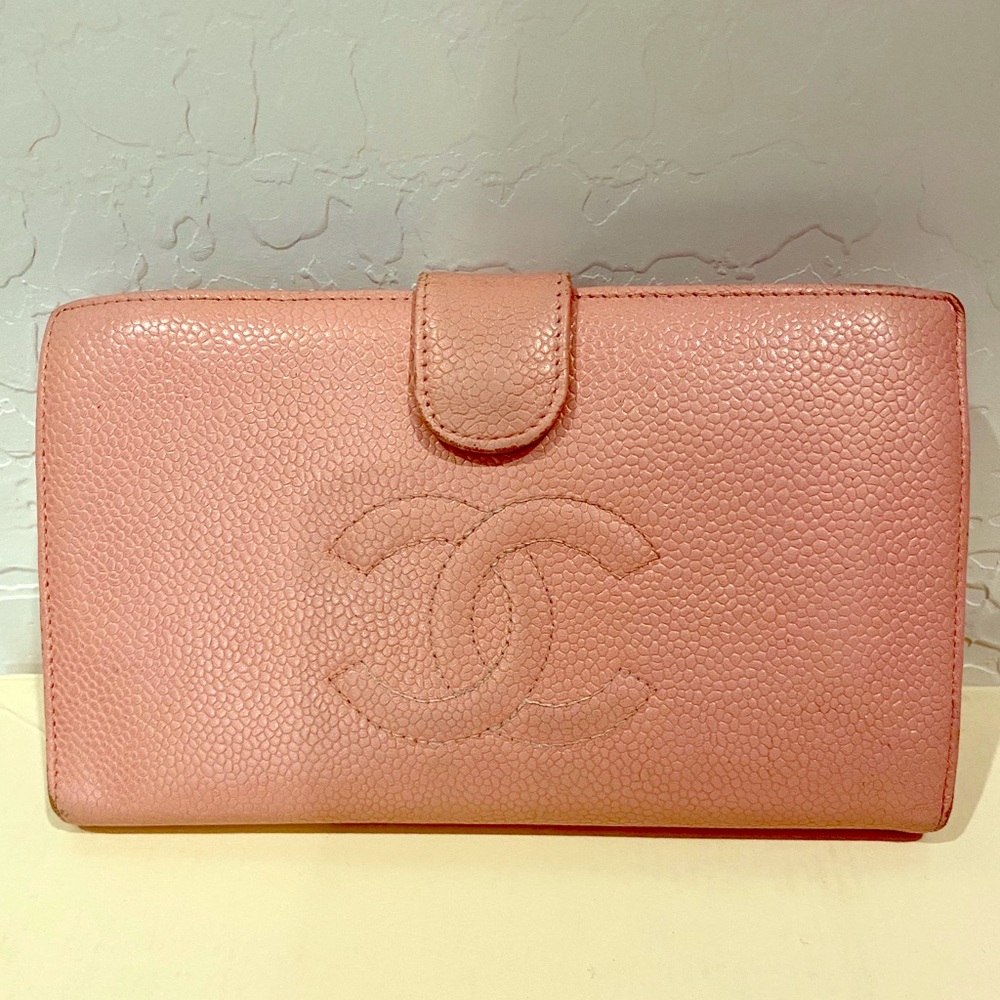 Pink Chanel Caviar Wallet